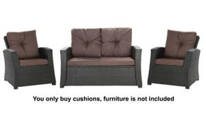 A set of rattan cushions for 4-5 people : Brown - 2867852388