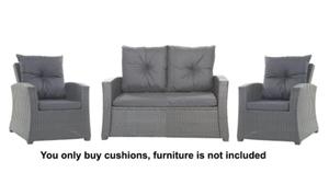 A set of rattan cushions for 4-5 people : Anthracite - 2867852392