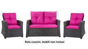 Set di cuscini in rattan : Rosa - 2867852501