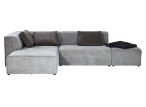 HOME Design :: Sofa moduowa Lovely naronik szara z puf LEWA (81324) - 2860432867