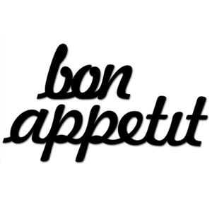 Napis na cian 3D Bon Appetit czarny 56cm (BONAPPETIT1-1)