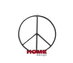 HOME Design :: Stalowy znak Peace, Pacyfa 40cm, czarna, dekoracja cienna - 2860432881