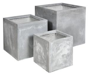 Belldeco :: Donica betonowa, doniczka, osonka kwadratowa, beton, szara 39,5x40 cm (BD_C115Y618B) - 2865944451