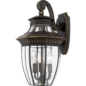 QUOIZEL :: Kinkiet, lampa cienna Georgetown 3 (GT8981IB) - 2860435091