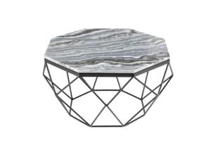 Marmur Design :: Stolik kawowy dekoracyjny Diamond marmurowy blat szary 70cm (Z40394) - 2863276000