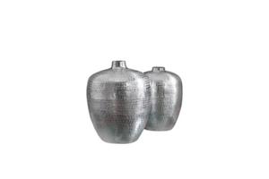 Orient Design :: Wazon waza Oriental metalowa motkowany metal srebrna 33cm (Z40102) - 2863602227