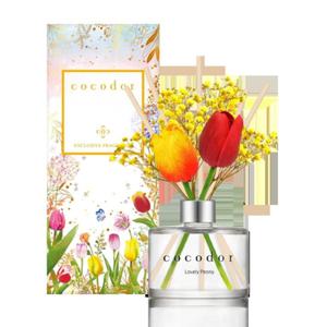 COCODOR :: Dyfuzor zapachowy z patyczkami i prawdziwymi kwiatami Flower Tulip 200 ml Lovely Peony PDI30416 - 2869463259