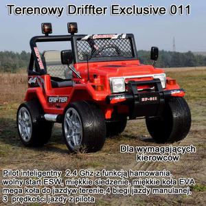 MEGA JEEP DRIFFTER EXCLUSIVE DLA 2 DZIECI, WOLNY START, MIEKKIE KOA, MIKKIE SIEDZENIE HP-011 - 2861651601