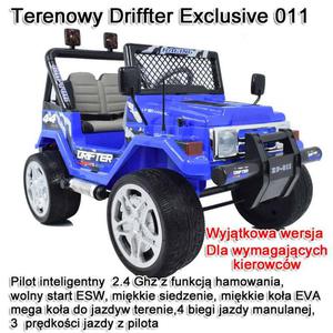 MEGA JEEP DRIFFTER EXCLUSIVE DLA 2 DZIECI, WOLNY START, MIEKKIE KOA, MIKKIE SIEDZENIE HP-011 - 2861651602