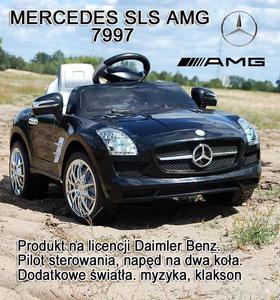 MERCEDES SLS AMG PILOT 2.4 GHZ, WOLNY START, HAMULEC, DWA SILNIKI, MIKKIE SIEDZENIE /QX-7997 - 2837416333