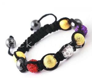 Bransoletka Shamballa cyrkonie Swarovski - kulki hematyt BSH44 - 2861652829