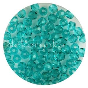 Fire Polish 3mm - koraliki czeskie szlifowane #60210 Teal - 2861653042