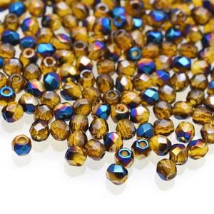 Fire Polish 3mm - koraliki czeskie szlifowane #BR10070 Blue Iris-Topaz - 2861653184