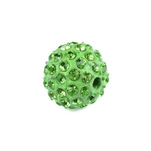 db16 Koralik Kula CYRKONIE Discoball do Shamballa 12mm zielony - 2861653475