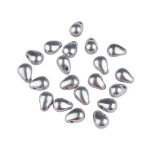 Tear Drops koraliki kropelki krople 6/4mm 20szt #27000CR Silver - 2861653541