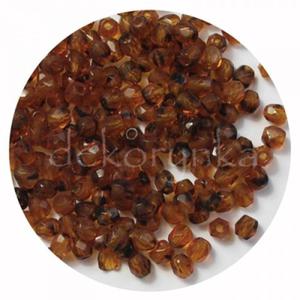 Fire Polish 3mm - koraliki czeskie szlifowane #18016 Lt.Tortoise - 2861653589