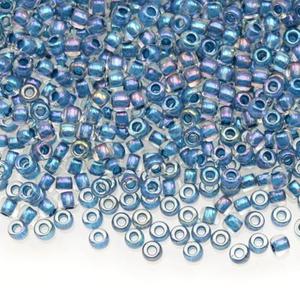 Koraliki TOHO Round 11/0 10g #188 Inside-Color Luster Crystal/Capri Blue-Lined - 2871760698