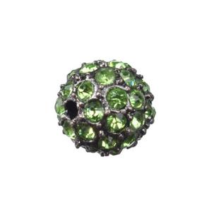 db44 Koralik Kula CYRKONIE Discoball do Shamballa 10mm j.zielony - 2861653722