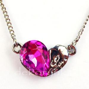 NHE03 Naszyjnik Love Serce HEART Swarovski kryszta r+srebro - 2861654151