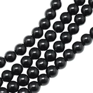 BST01 Black Stone koraliki okrge kule 4mm do sutasz beading 20szt - 2877892685