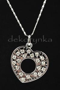 EXN02 Naszyjnik SERCE CYRKONIE Celebrity JAPAN Style HEART - 2861654701