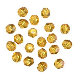 Fire Polish 6mm 20szt koraliki czeskie szlifowane #10060 Topaz - 2861654823