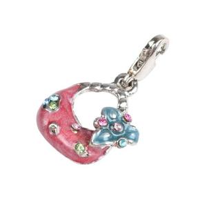 ZAW201 Zawieszka Charms z karabinkiem TOREBKA Cyrkonie - 2861656121