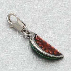 ZAW216 Zawieszka Charms z karabinkiem ARBUZ - 2861656129