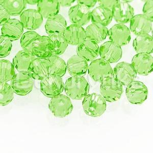 rbf23 Round Beads Kuleczki Kryszta faset 10szt 4mm Light Green