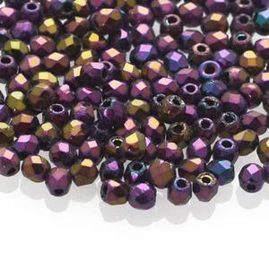 Koraliki szlifowane Fire Polish 2mm 40 szt. #21495JT - Iris Purple - 2834996612