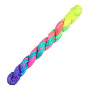 szn55 Sznurek pleciony nylonowy 1mm 22m - mix neon - 2866499542