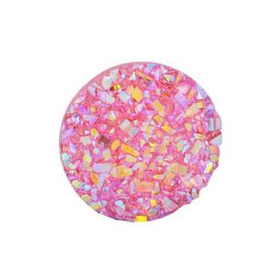 kabk56 Kaboszon z ywicy druzy okrgy 12mm hot pink 10szt. - 2861660018