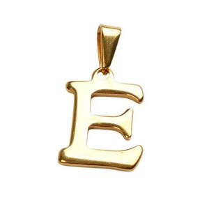 ZSS38 Zawieszka stal szlachetna LITERKA "E" gold - 2872167373