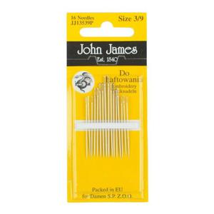 JJ13539P Igy John James Size 3/9 do haftowania koralikami - 16szt - 2877661671