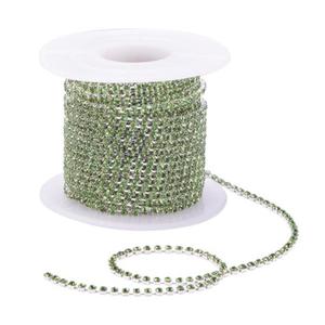 tb38-1m Tama biuteryjna silver Ozdobna z cyrkoniami ss6 2mm Peridot - 2878100288