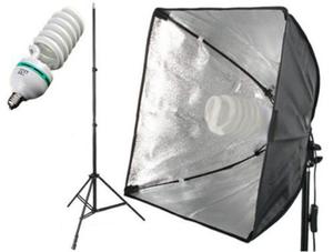 L6 ZESTAW: Lampa wiata cigego + softbox 40x40cm na 1xE27 +arwka 85W - 2847715362