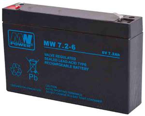 Akumulator elowy AGM MW 6V/7,2Ah - 2840690564