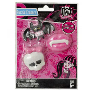 MONSTER HIGH Gumki do cierania 3 szt., 2 rodzaje - 2726613327