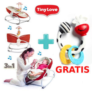 TINY LOVE Leaczek bujaczek eczko 3w1 czerwony + GRATIS - 2726614629