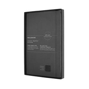 Notatnik, notes Moleskine Classic Leather L 13x21cm mikka okadka Black linie - 2859677087