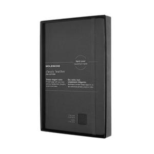 Notatnik, notes Moleskine Classic Leather L 13x21cm twarda okadka Black linie - 2859677094