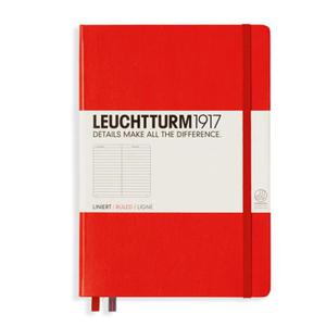 Notatnik Leuchtturm 1917 Medium A5 linie, RED - czerwony - 2822735939