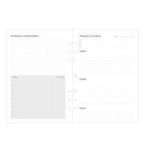 Wkad do organizera, clipbooka fILOFAX rozmiar A5 - Projects & Goals Tracker Refill - 2863126883