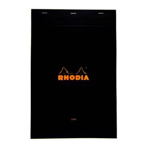 Notes Rhodia Basic Orange & Black Nr19 Black - linie, blok szyty - 2875508457