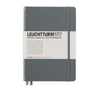 Notatnik Leuchtturm 1917 Medium A5 kratka ANTHRACITE - szary - 2822737581