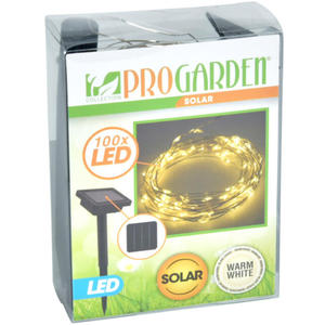 Lampki solarne 100x LED - kolor: biay - 2873443179