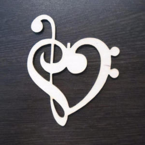Dekor serce z kluczem wiolinowym AD397 - 2824973547