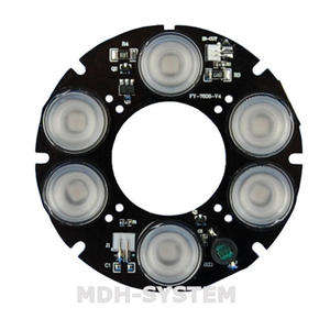 OWIETLACZ IR PODCZERWIENI 850 nm 30 m REFLEKTOR PODCZERWIENI 76 mm 6 DIOD MODU FY-7606 - 2860179281