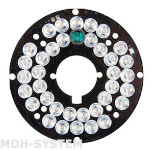 OWIETLACZ IR PODCZERWIENI 850 nm 30 m REFLEKTOR PODCZERWIENI MODU 58 mm 36 DIOD MODU FY-536 - 2860179328