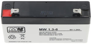 AKUMULATOR AGM 6 V 1.3 Ah MW POWER 6V/1.3AH-MW - 2878848876